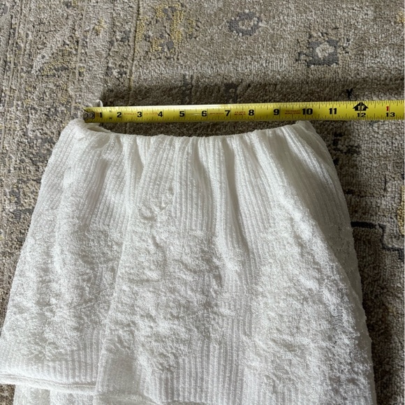 ZARA Jacquard Knit Bandeau White Maxi Dress XS - Picture 9 of 10